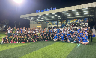 Perkuat Sinergi BUMN, BRI Surabaya Fun Football Bareng KAI Daop 8 Surabaya