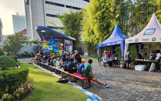 BRI Surabaya Tanjung Perak Gelar Worklife Balance Bareng Komunitas Olahraga Cycling dan Running