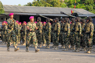 Komandan Resimen Kavaleri 2 Marinir Pimpin Sertijab Danyon Tankfib 2 Mar