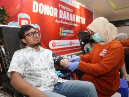 Kegiatan ini telah rutin dilaksanakan selama 10 tahun, dan hari ini berhasil terkumpul 150 kantong darah.