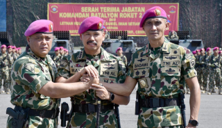 Batalyon Roket 2 Marinir Sambut Komandan Baru