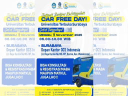 UT Surabaya Hadir di Car Free Day, Sediakan Layanan Konsultasi dan Mobil Registrasi Keliling Untuk Mahasiswa Baru