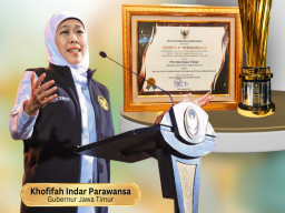 Gubernur Khofifah Pembina Produktivitas dan Terbaik Pertama Kinerja Pengawasan dari Menteri Ketenagakerjaan
