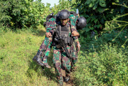 Petarung Brigif 2 Marinir Asah Kemampuan Tempur di Hutan Baluran