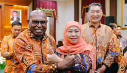Gubernur Khofifah Menerima Peserta Kepemimpinan Nasional PKN I Angkatan LXVI di Gedung Negara Grahadi