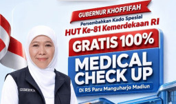 Kado Kemerdekaan dari Gubernur Khofifah: Medical Check Up di RS Paru Manguharjo Gratis 100 Persen
