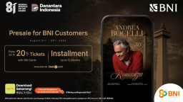 Mau Nonton Andrea Bocelli? Nasabah BNI Bisa Dapat Diskon Tiket
