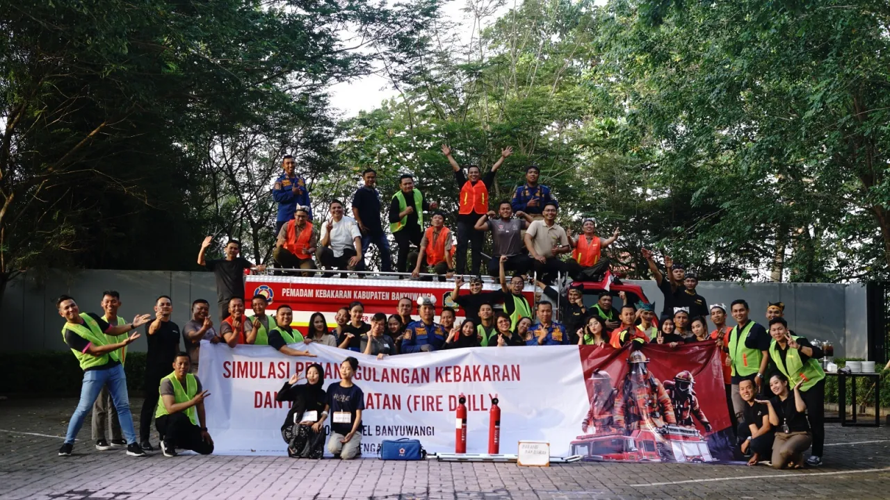 Kokoon Hotel Banyuwangi Gelar Simulasi Penanggulangan Kebakaran dan Penyelamatan di Hotel