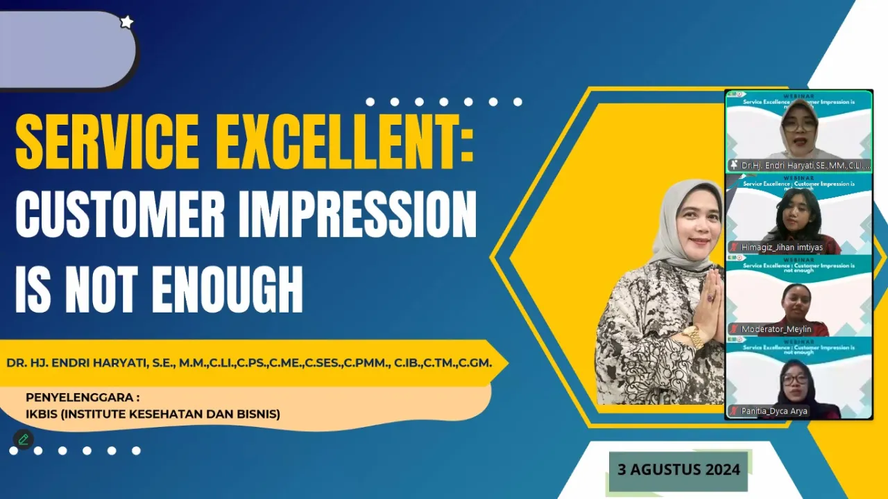Insitut Kesehatan dan Bisnis Surabaya (IKBIS) Gelar webinar Service Excellent