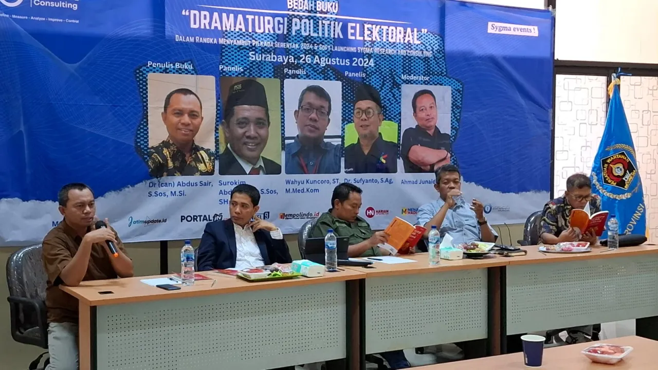 Soft Launching, Sygma Research dan Consulting Gelar Bedah Buku di Kantor PWI Jawa Timur