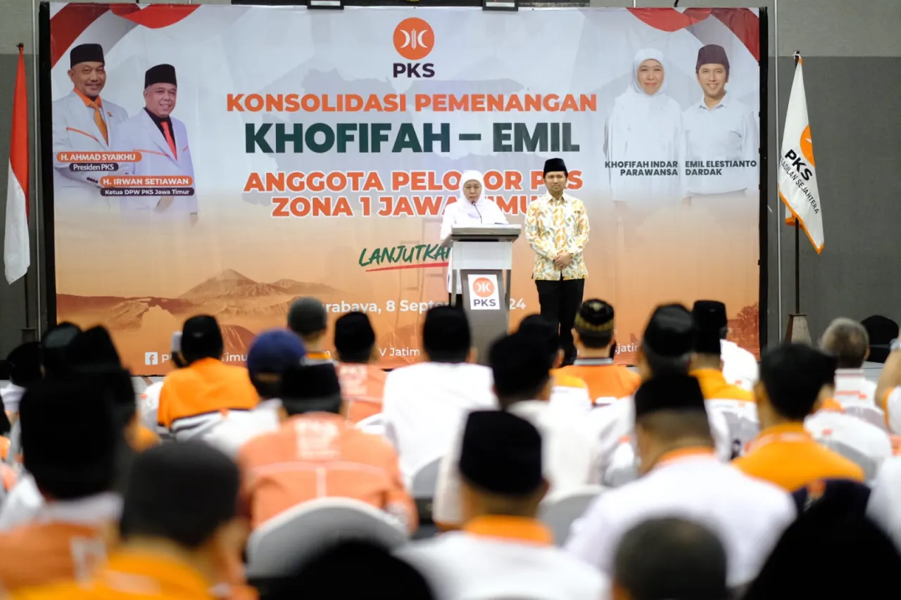 Khofifah dan Emil Dardak Hadiri Konsolidasi Pemenangan PKS, Sebut Komitmen PKS Luar Biasa