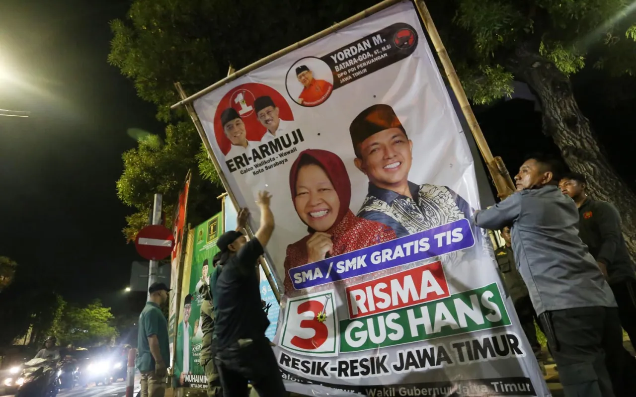 Surabaya Bersih dari Alat Peraga Kampanye, Masa Tenang Pilgub Jatim Dimulai