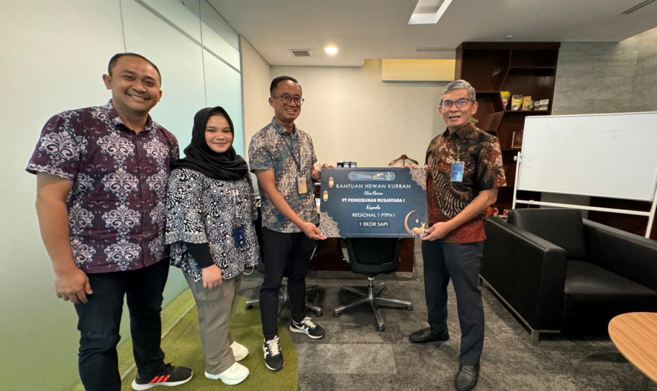 PTPN I berkomitmen dalam menyejahterakan masyarakat melalui penyaluran bantuan 387 hewan kurban pada Idul Adha tahun ini. AyoFoto/PTPN I