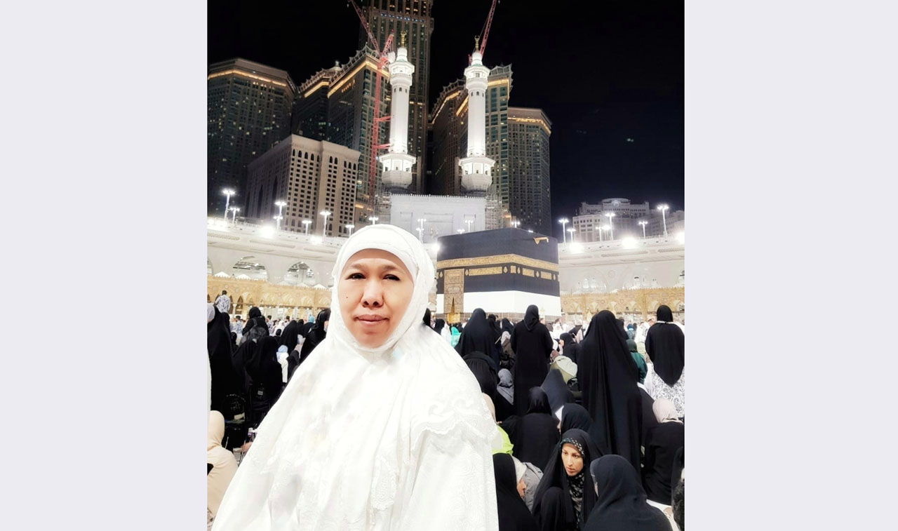 Khofifah Indar Parawansa bersiap melaksanakan wukuf di Arafah. Foto/Dok Pribadi