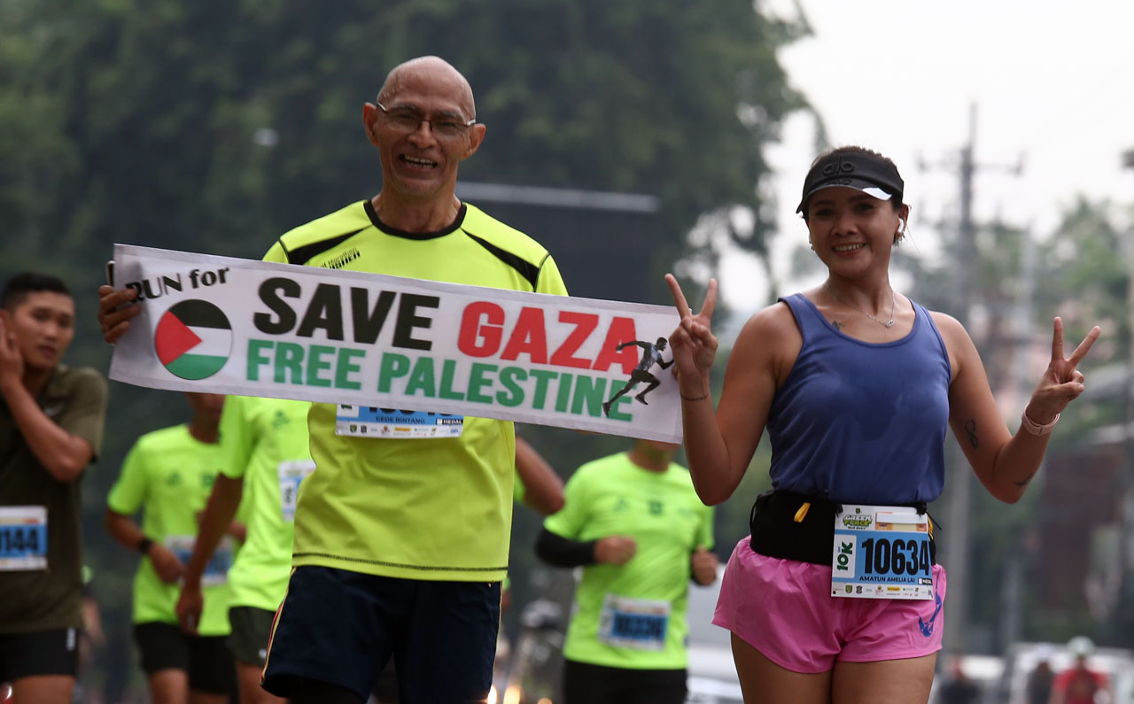 Pelari Green Force Run 2024 Suarakan Kebebasan Gaza