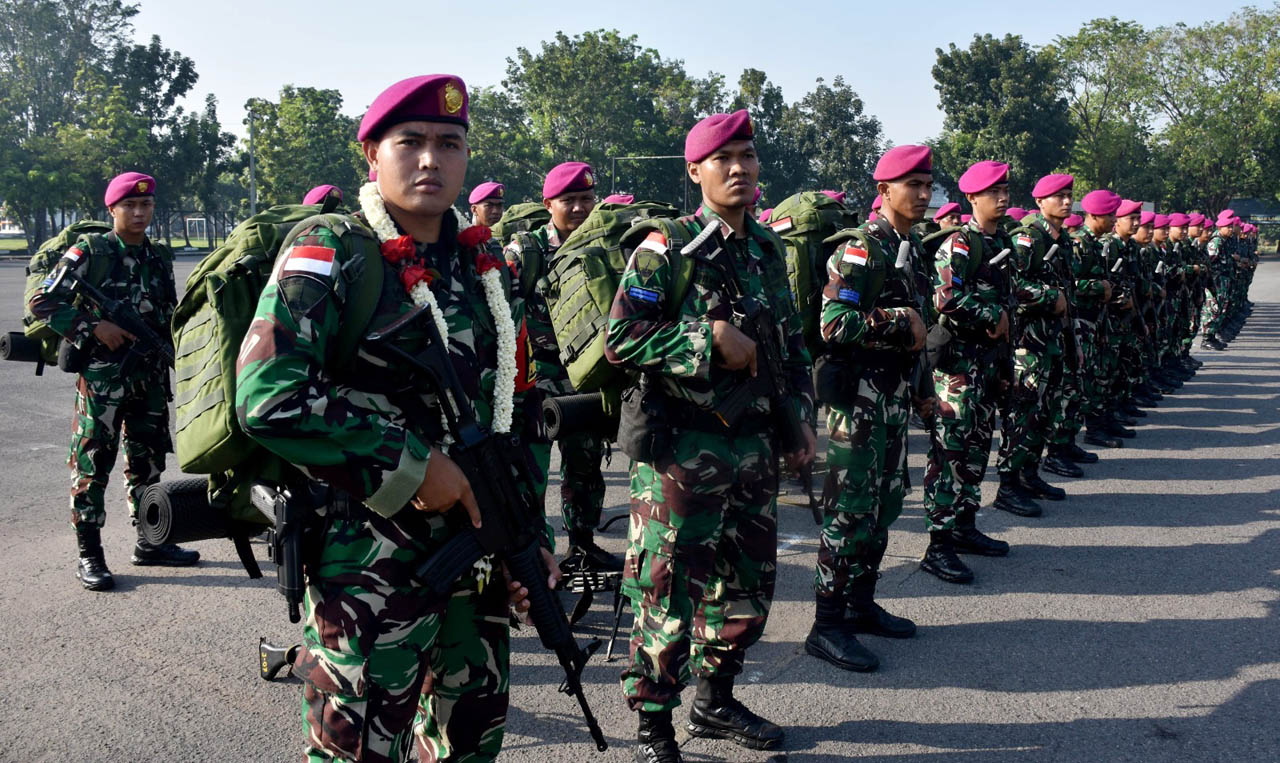 Prajurit Resimen Artileri 2 Marinir Kembali ke Barak Usai Penugasan di Daerah Perbatasan