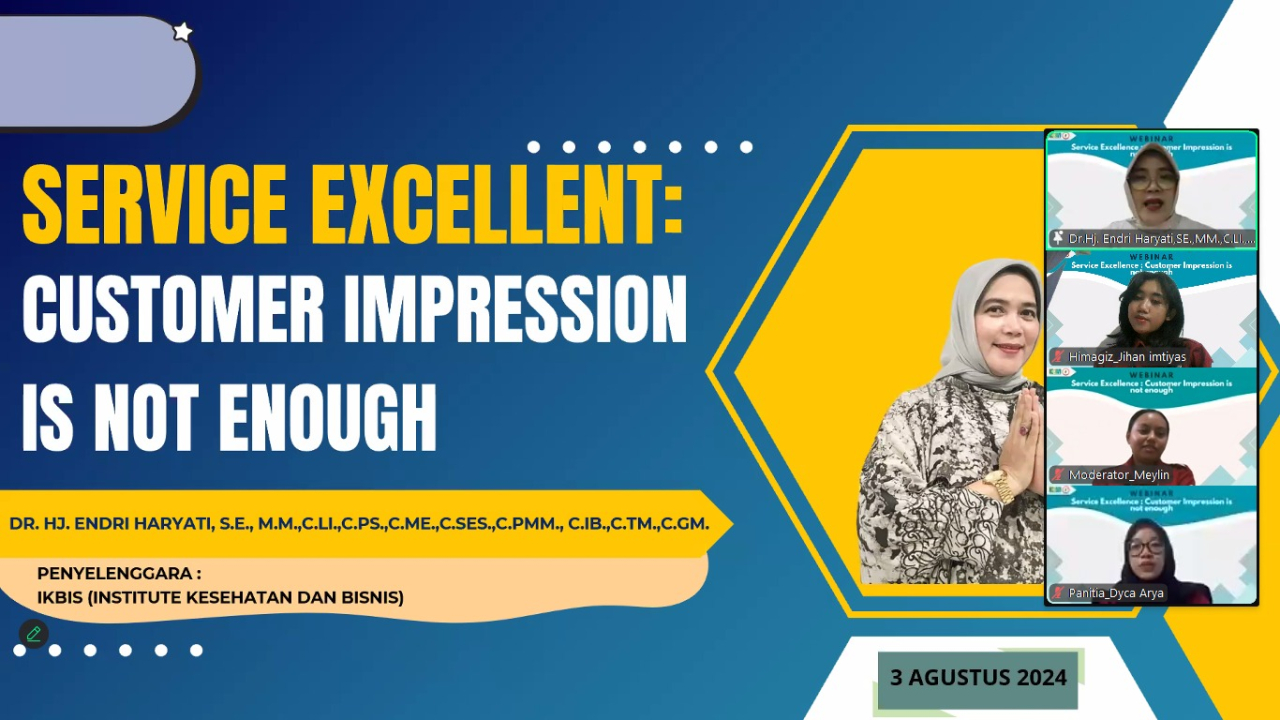 Insitut Kesehatan dan Bisnis Surabaya (IKBIS) Gelar webinar Service Excellent