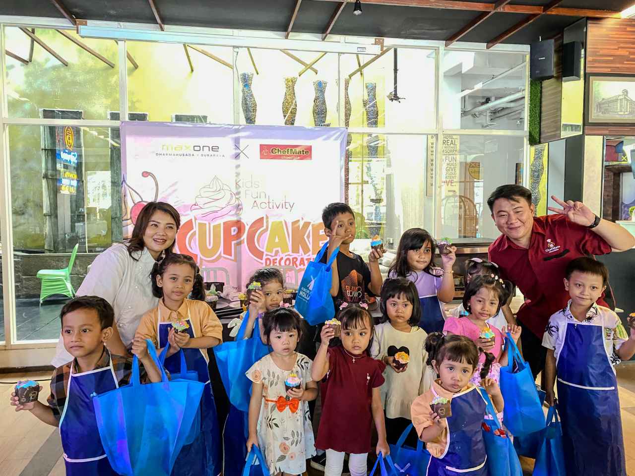 Maxone Dharmahusada Dan Chef Mate Chocolate Ajak Anak Berkreasi Dengan Menghias CupcakeGandeng Chef
