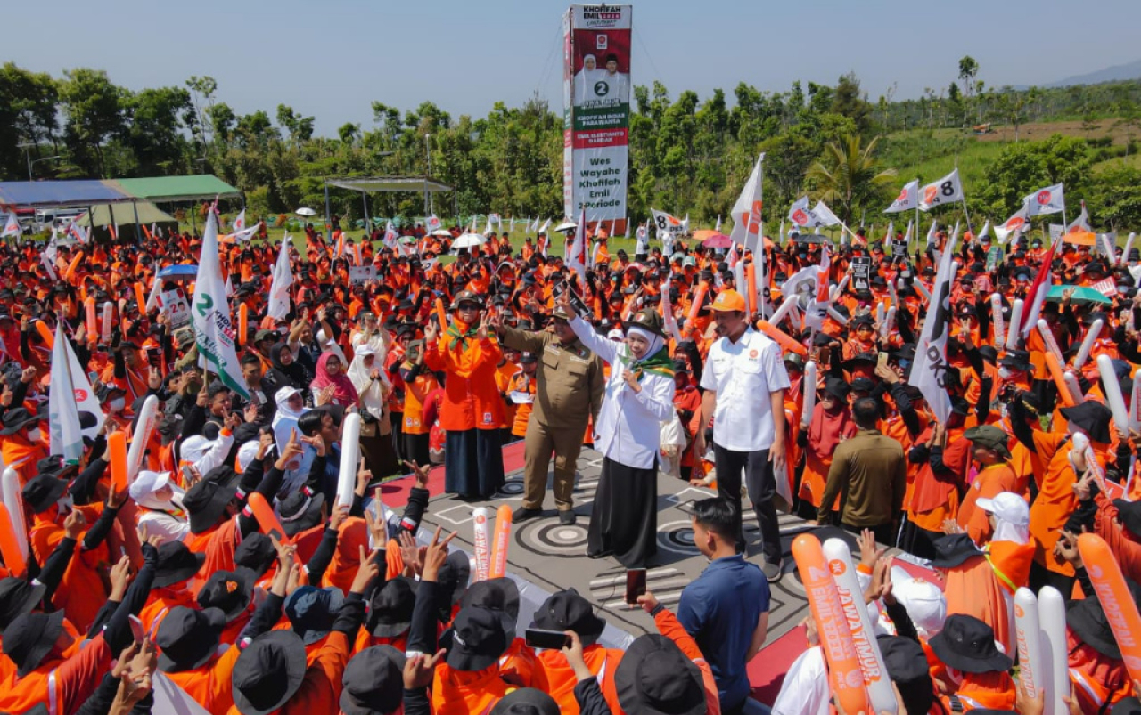 Cagub Jatim, Khofifah Indar Parawansa Apresiasi Gerakan Jurkam Emak-Emak yang Diinisiasi Ketua PKS Jatim. Foto/FJN