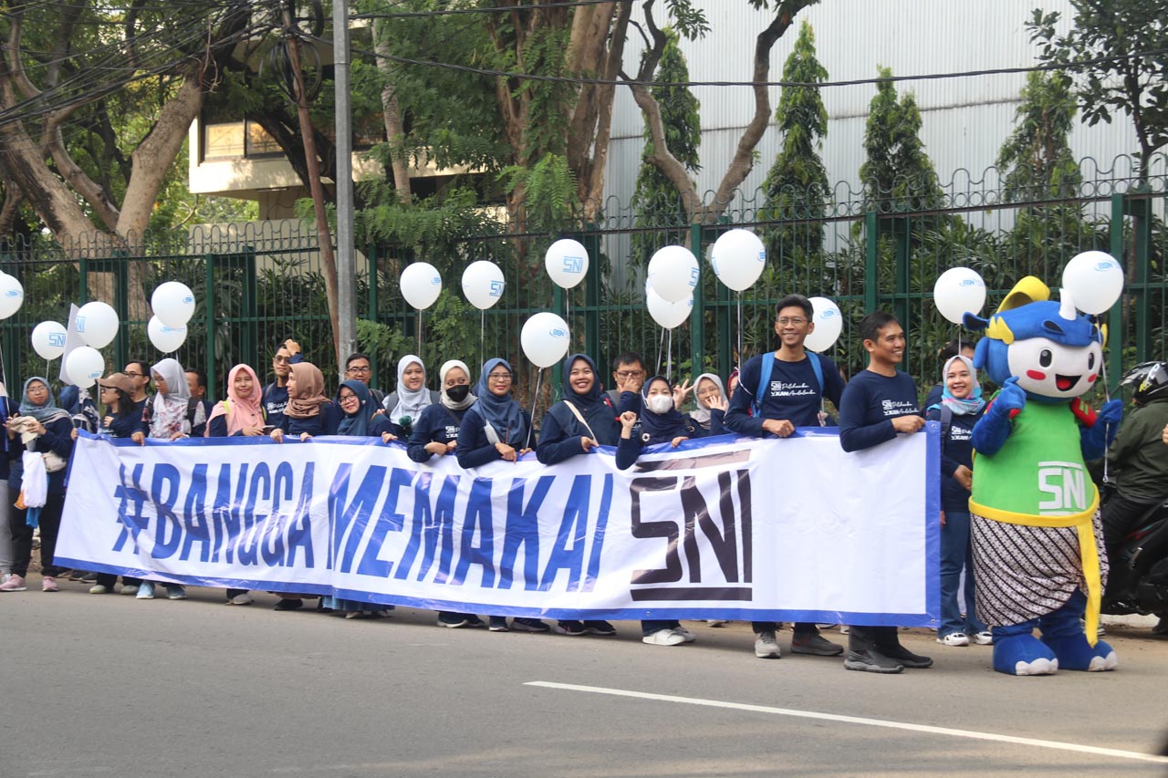 Acara Funwalk Badan Standardisasi Nasional (BSN) di Kawasan Lapangan Banteng, Jakarta Pusat, Jumat (1/11/2024). Foto/BSN