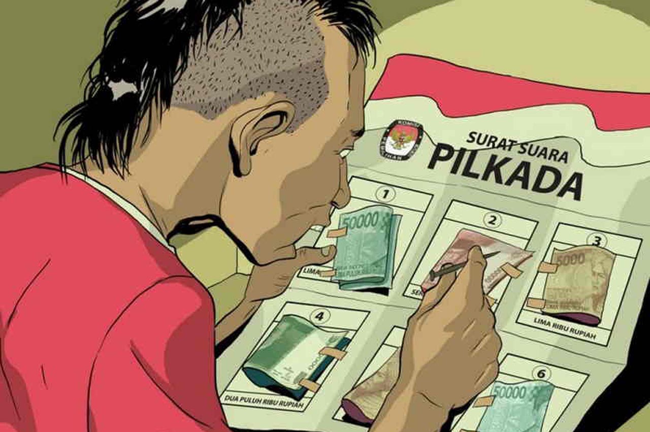 Praktik politik uang yang masih merajalela di Indonesia.  Foto: Ilustrasi/Haylaw
