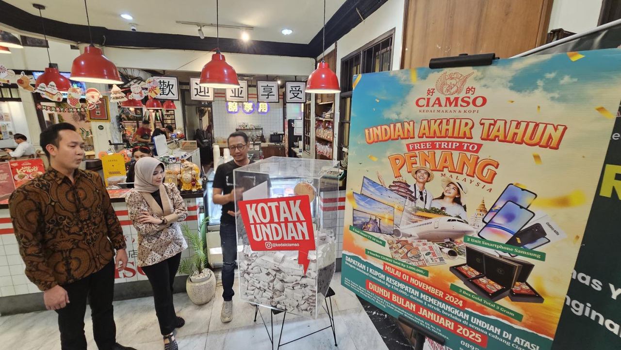Kedai Ciamso, Kopitiam 24 jam terfavorit, bagi-bagi hadiah akhir tahun! Foto/Alim Perdana