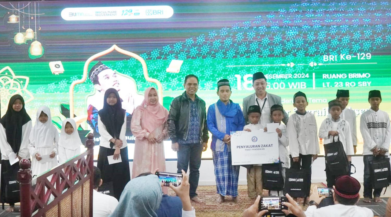 Acara yang berlangsung khidmat ini menghadirkan Ustadz Nur Maulana. Foto/AyoJatim