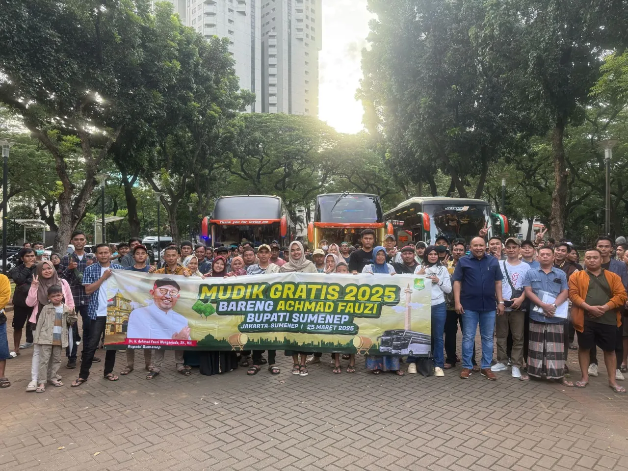 Program Mudik Gratis Jelang Lebaran, 6 Armada Bus Pemkab Sumenep Angkut 280 Pemudik dari Jakarta