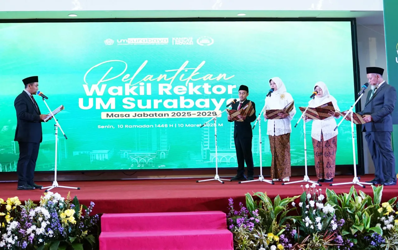 Rektor UM Surabaya Lantik Empat Wakil Rektor Baru, Fokus pada Transformasi Berkelanjutan