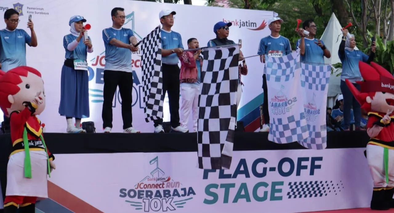 Sukses! Lebih Dari 3.000 Pelari Meriahkan Bank Jatim JConnect Run Soerabaja 10K