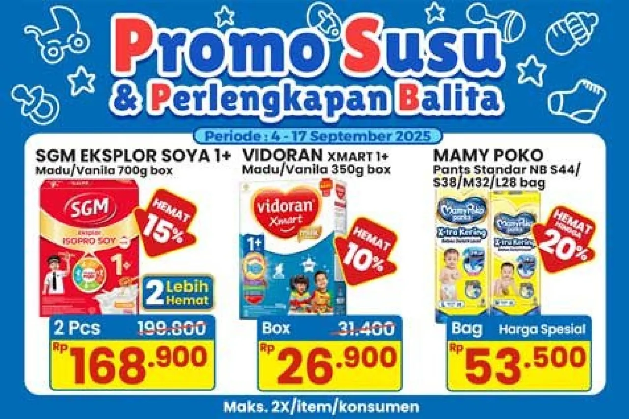 Check Promo Susu dan Perlengkapan Balita di Indomaret Periode 4–17 September 2025