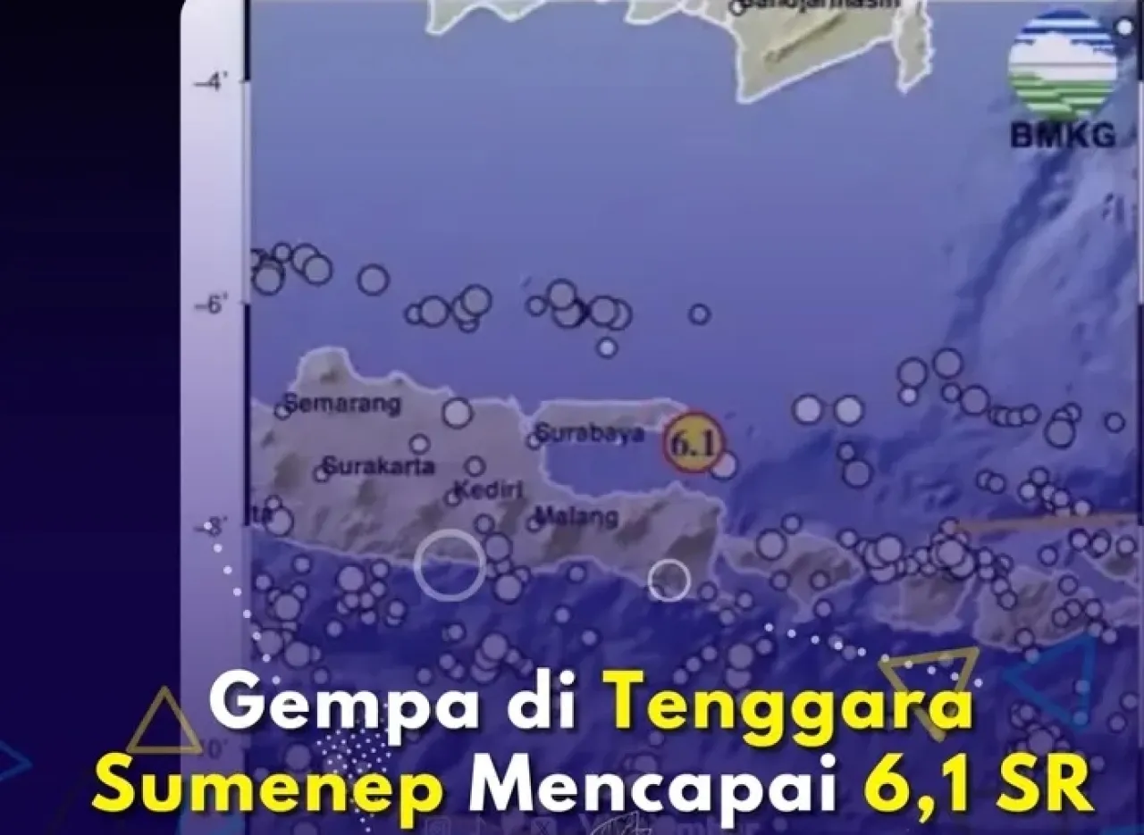 BREAKING NEWS: Kabupaten Sumenep Diguncang Gempa Berkekuatan Magnitudo 6,1 SR