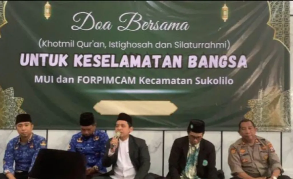 Jelang Tutup Tahun 2025, MUI dan Forkopimcam Sukolilo Gelar Doa Bersama