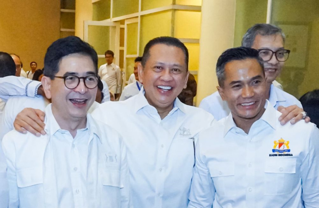 Wakil Ketua Umum Koordinator Bidang Politik & Keamanan KADIN Indonesia Bambang Soesatyo (tengah). Foto/Kadin
