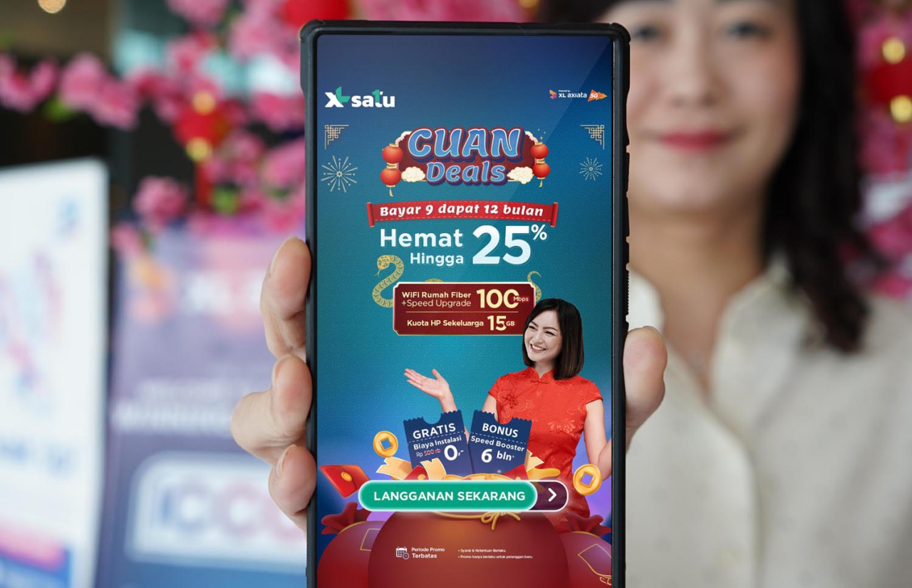 PT XL Axiata Tbk (XL Axiata) turut memeriahkan hari penuh berkah tersebut dengan menghadirkan promo XL SATU nan menarik “CUAN DEALS” bagi semua pelanggan baru. Foto/XL Axiata