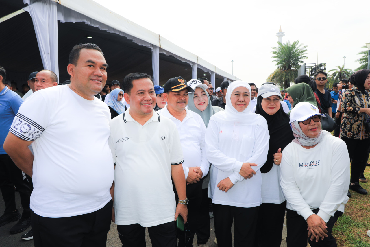 Khofifah: Baris Berbaris Momentum Membariskan Pemikiran dan Program Seluruh Kepala Daerah Terpilih