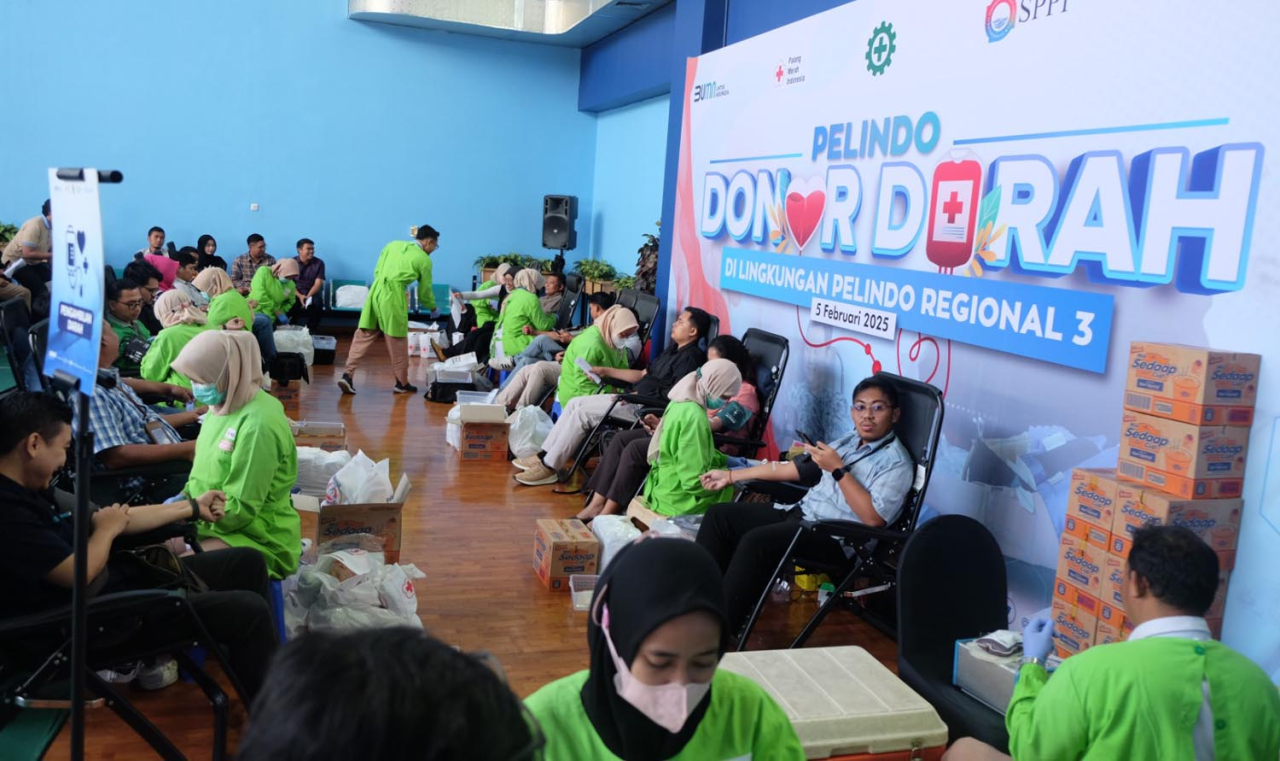 Pelindo Regional 3 Kumpulkan 239 Kantong Darah dalam Peringatan Bulan K3 Nasional