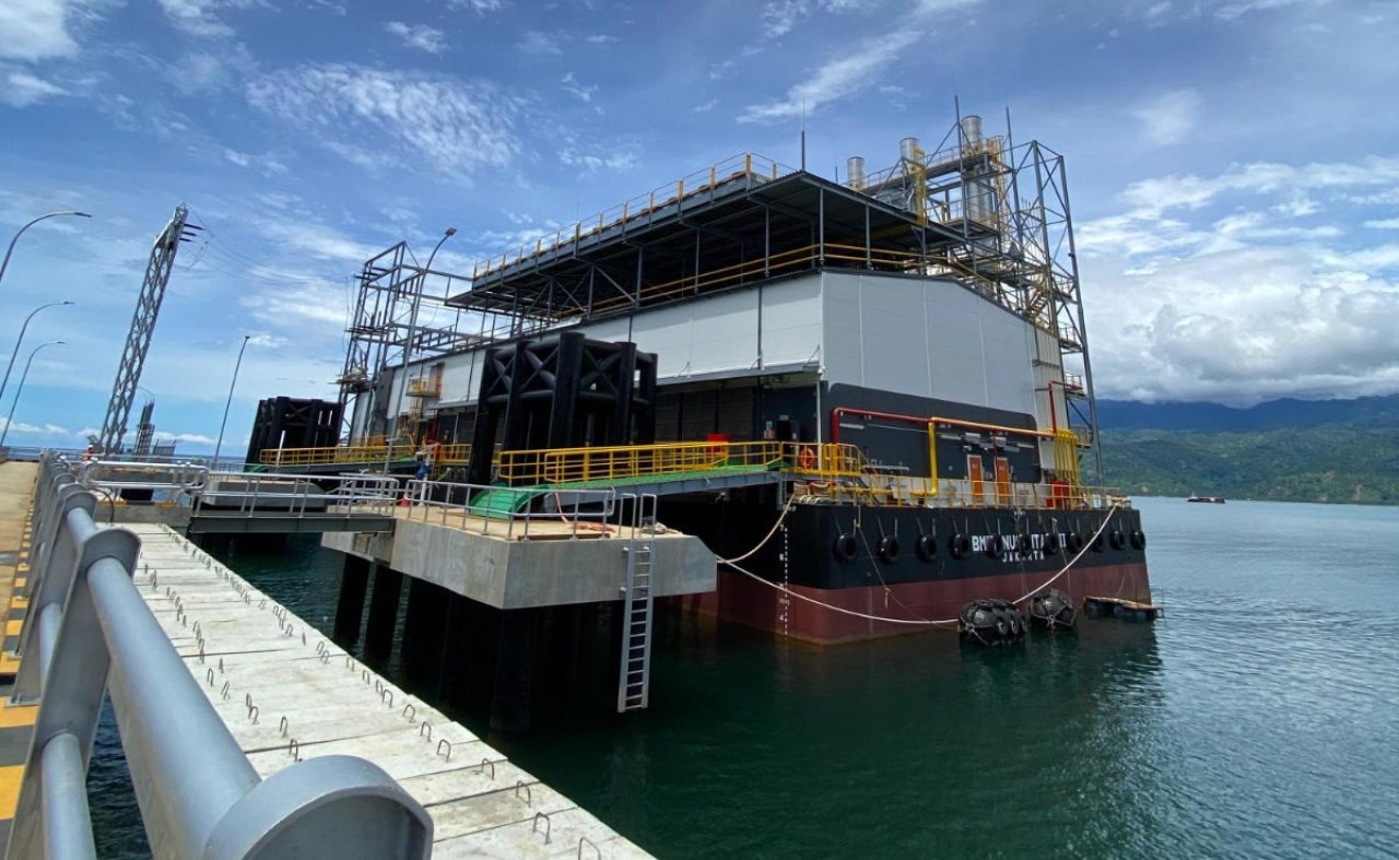 BMPP Nusantara-2 segera beroperasi dan memasok kebutuhan listrik untuk masyarakat dan industri di Kolaka, Sulawesi Tenggara. Foto/Humas PT PAL