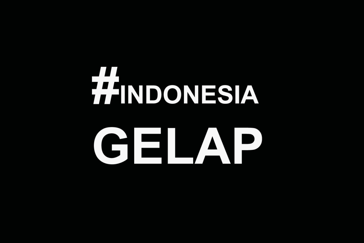 Ilustrasi tagar Indonesia Gelap. Foto/AyoJatim