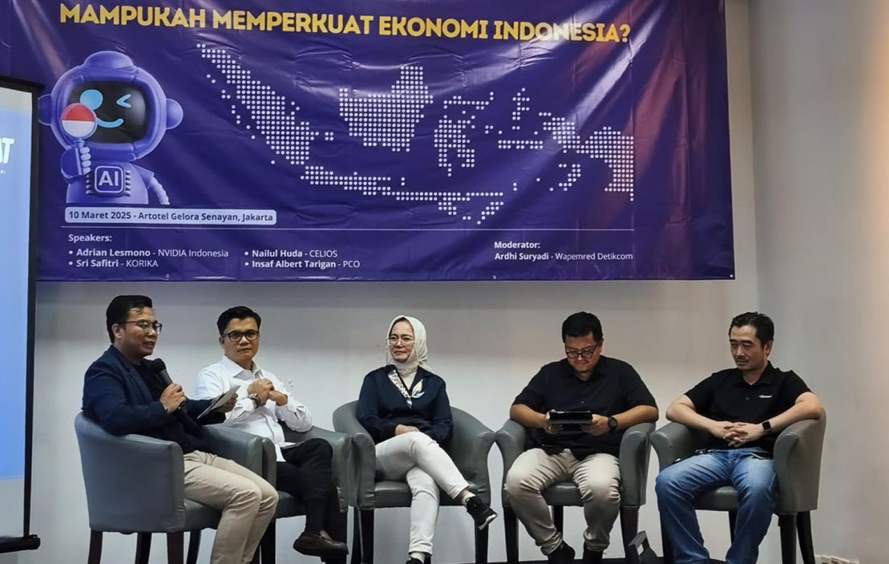 Forum Wartawan Teknologi (FORWAT) mengadakan diskusi panel bertajuk “Masa Depan AI: Mampukah Memperkuat Ekonomi Indonesia?”. Foto/IOH