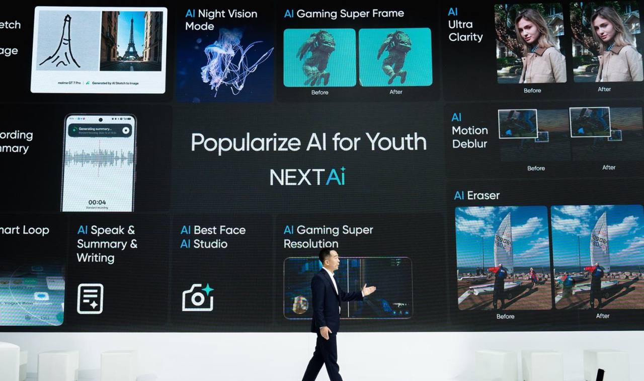 Chase Xu, Vice President and CMO of realme, menegaskan komitmen brand ini untuk terus berinovasi. Foto/AyoJatim