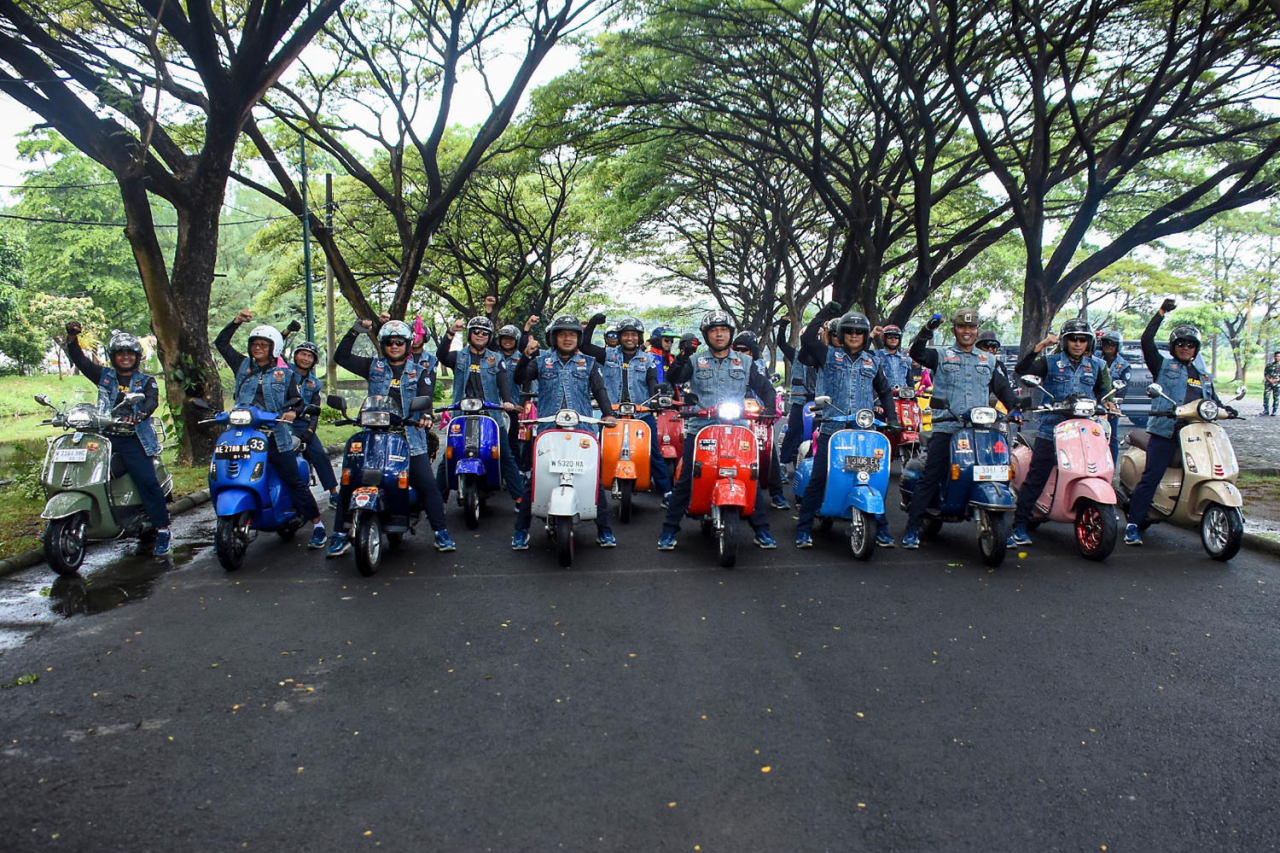 Komandan Brigif 2 Marinir Ikuti Touring Bersama RANUSA Scooter Community Pasmar 2