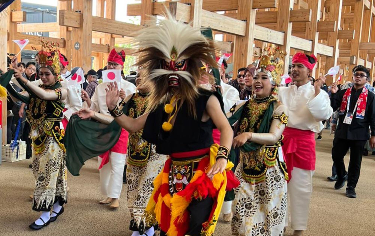 Penampilan memukau Reog Ponorogo di World Expo 2025 Osaka, Jepang. Foto/Humas