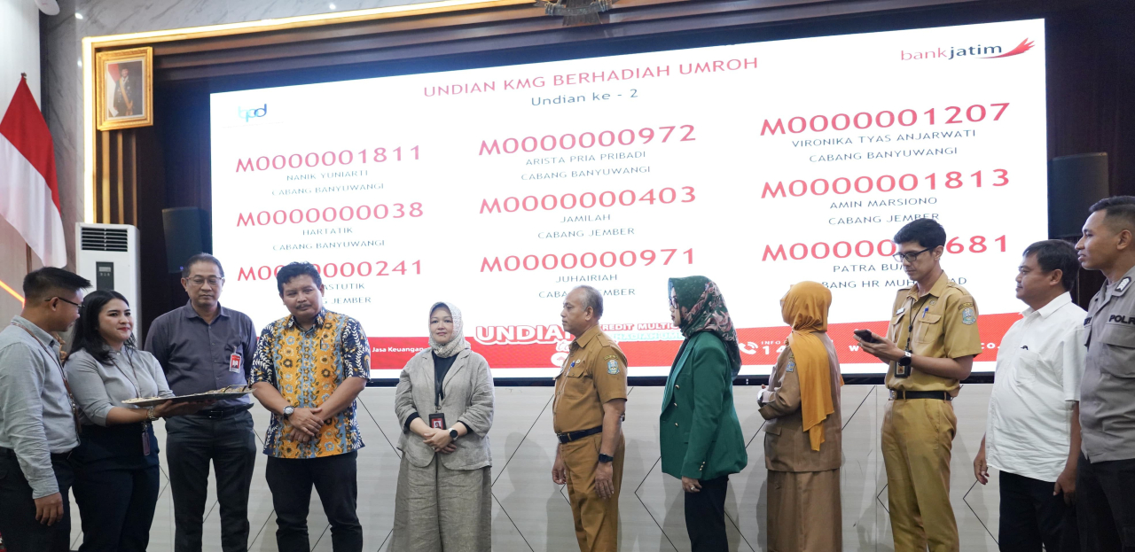 Bank Jatim melaksanakan Pengundian Kredit Multiguna Berhadiah Umroh Tahun 2025 Tahap 2 pada hari Selasa (6/5/2025). foto: bankjatim for ayojatim.