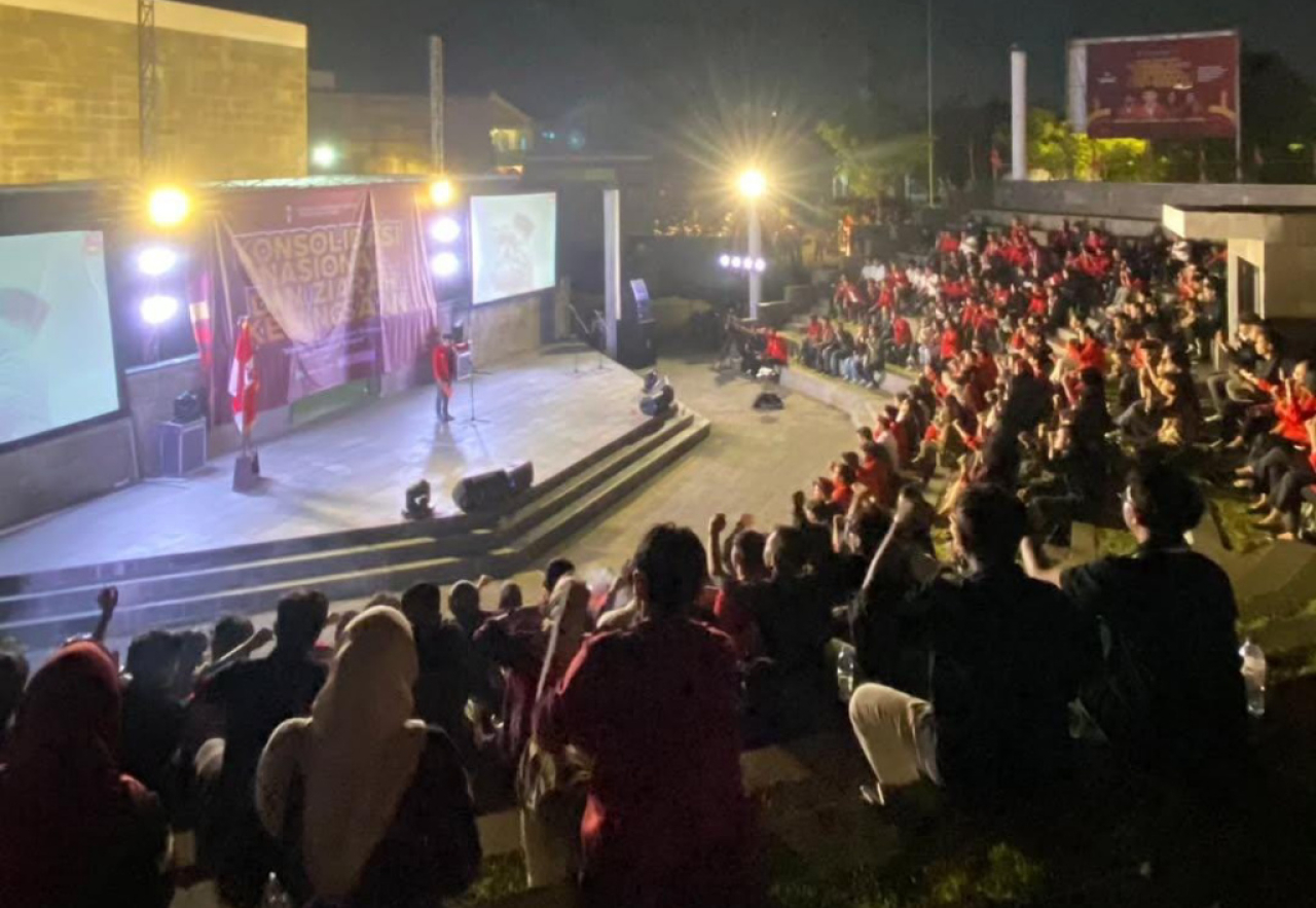 Gerakan Mahasiswa Nasional Indonesia (GMNI) resmi membentuk Badan Pekerja Kongres Nasional XXII untuk mengakhiri dualisme kepemimpinan. Foto: Ayojatim/GMNI