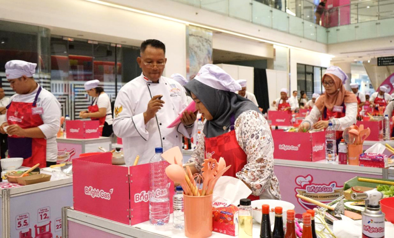 Bright Gas Cooking Competition (BGCC) 2025 yang digelar di East Rotunda Atrium Grand Floor Grand City, Surabaya, Minggu (06/7). Foto/Pertamina Patra Niaga
