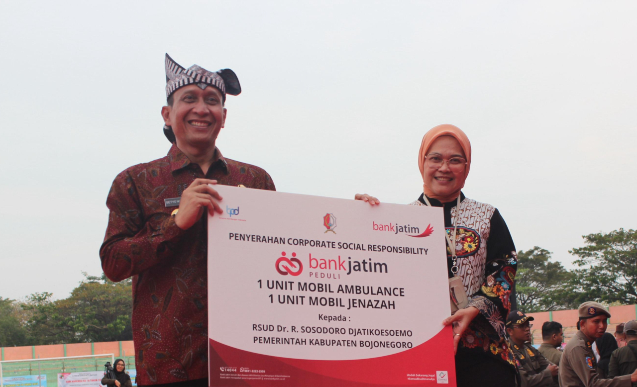 Bank Jatim Serahkan CSR Bidang Kesehatan dan Pendidikan untuk Pemkab Bojonegoro