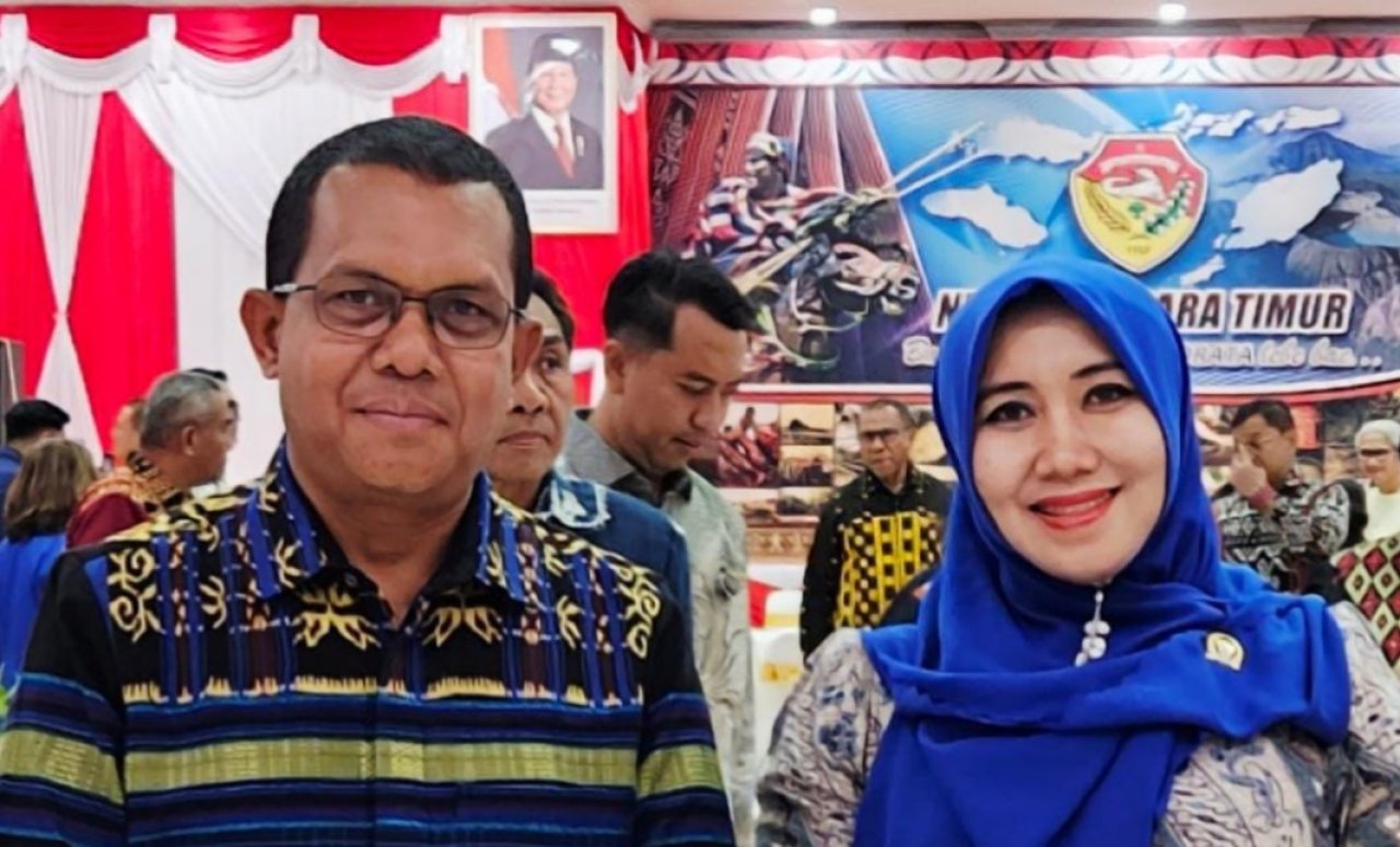 Senator Lia Istifhama bersama Gubernur NTT, Emanuel Melkiades Laka Lena di Kupang. foto: B59 for ayojatim.