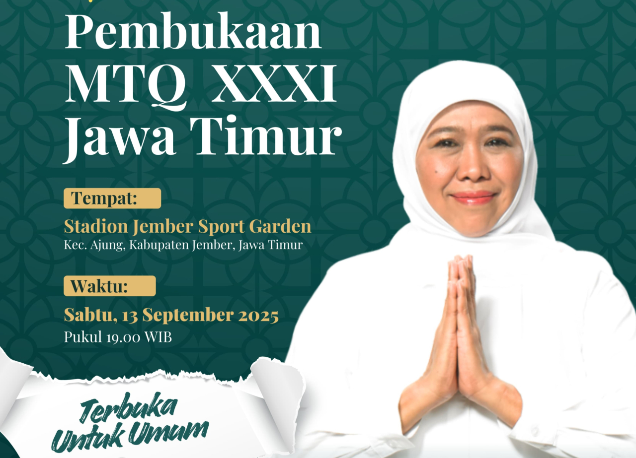 Pembukaan MTQ XXXI Provinsi Jatim di Jember Sport Garden Malam ini