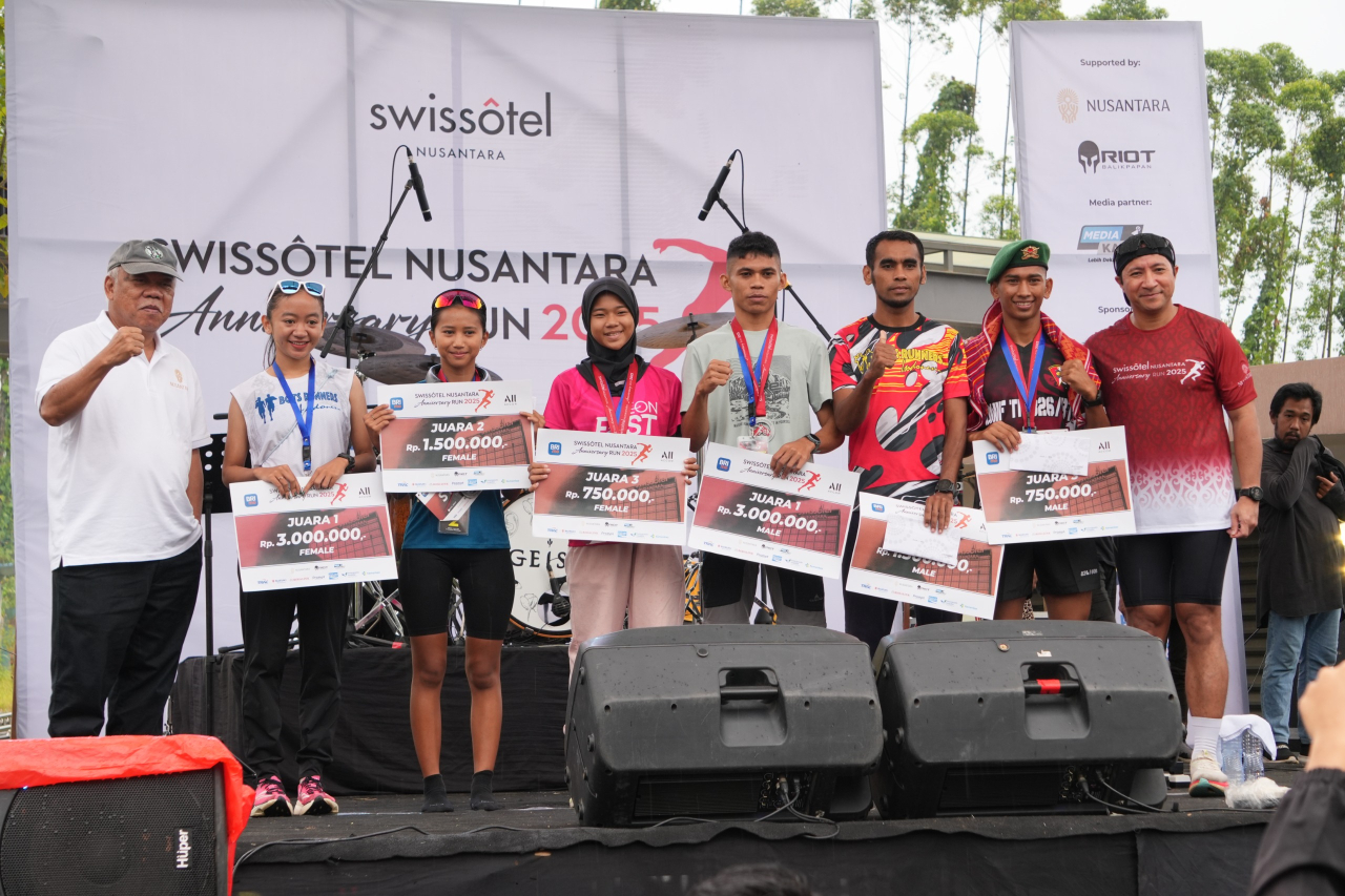 Penghargaan istimewa diberikan kepada 30 finisher teratas, Swissôtel Nusantara Anniversary Run 2025